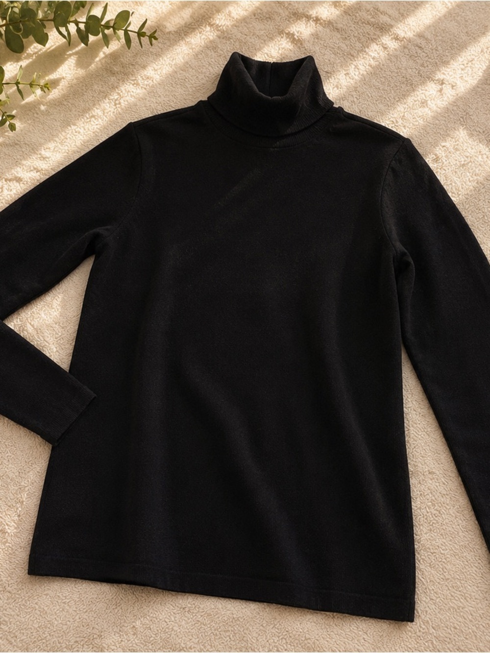 Philosophy Black Slim-Fit Turtleneck Sweater